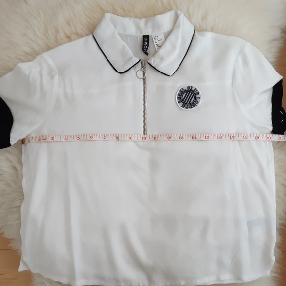 Forever 21 viscose collared short sleeve top S/P - Picture 9 of 14